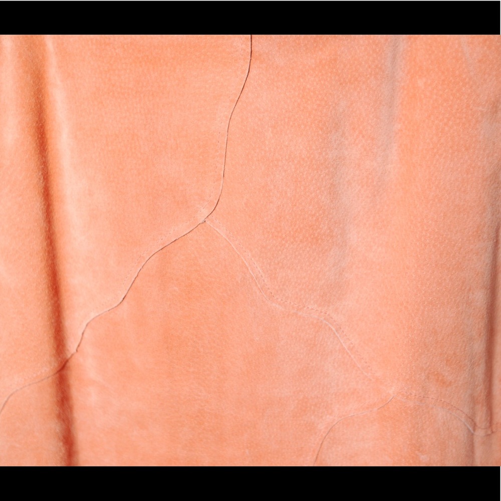 🔥😍 Peach 100% leather A line skirt - Picture 3 of 8